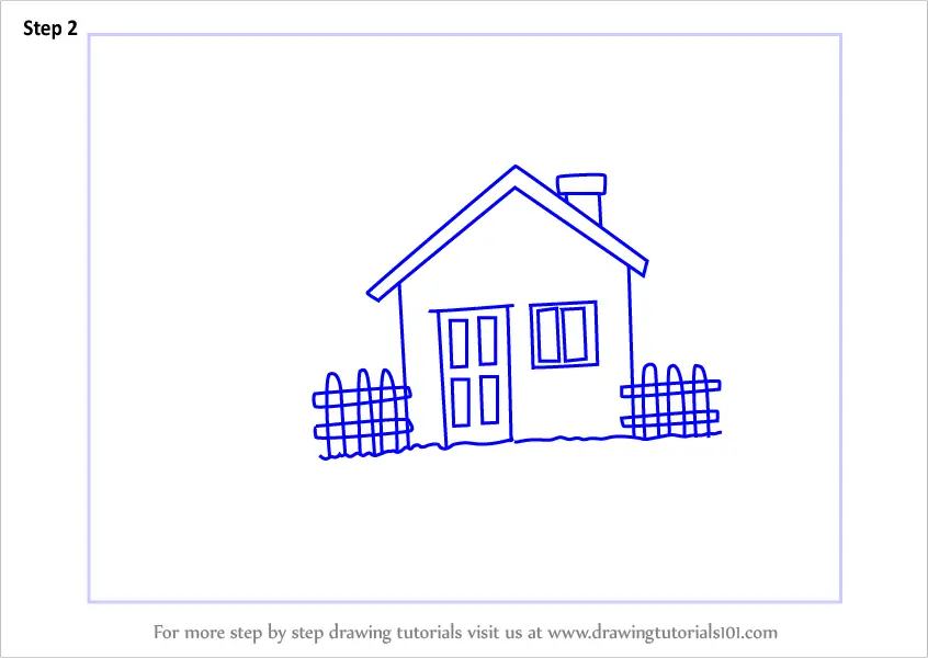 How to Draw a Simple House - DrawingNow-saigonsouth.com.vn
