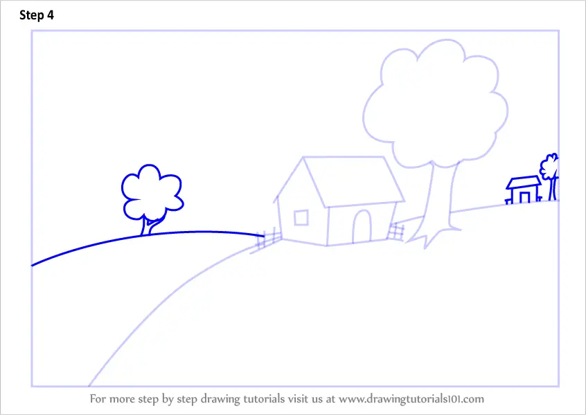 How to Draw Easy Scenery of Mountain,Hills,House|Scenery Drawing | Easy  drawings, Simple nature drawing, Easy scenery drawing
