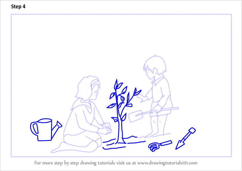 How TO Draw Scenery OF Tree Plantation Step By Step{very Easy} - YouTube-saigonsouth.com.vn