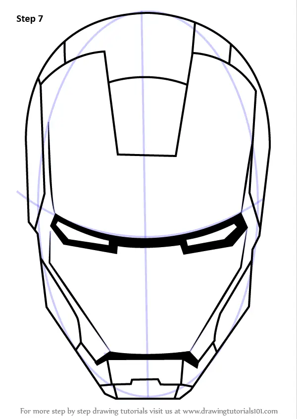 pencil drawing of Iron man