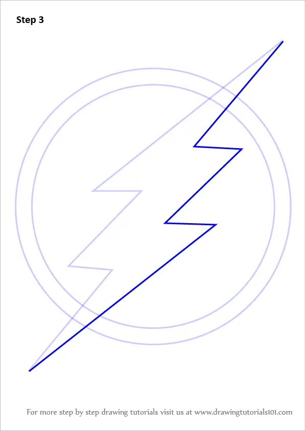 How to Draw The Flash Symbol (The Flash) Step by Step