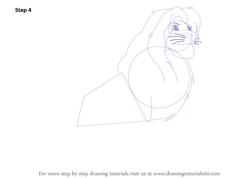 How to Draw Simba from the Lion King - Really Easy Drawing Tutorial
