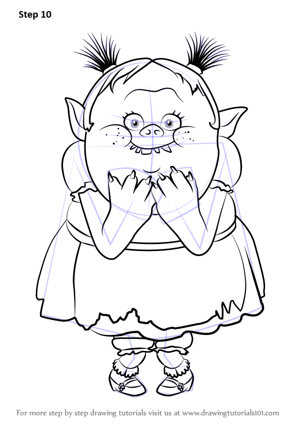 How to Draw Princess Poppy from Trolls - DrawingTutorials101.com  Poppy  coloring page, Disney coloring pages, Cartoon coloring pages