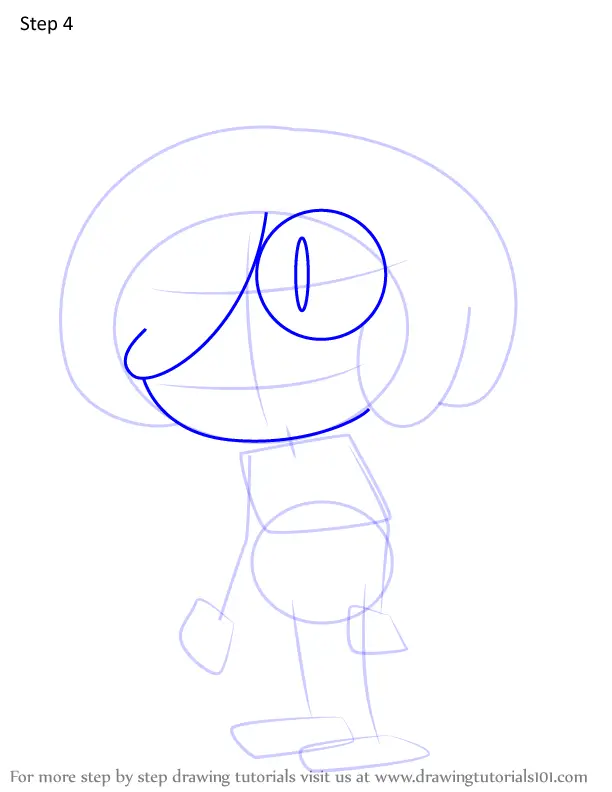 how to draw Maddie Flour from Amphibia step 4
