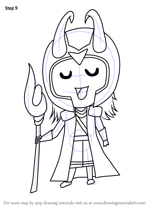 How To Draw Chibi Loki, Step by Step, Drawing Guide, by Dawn, dragoart.com