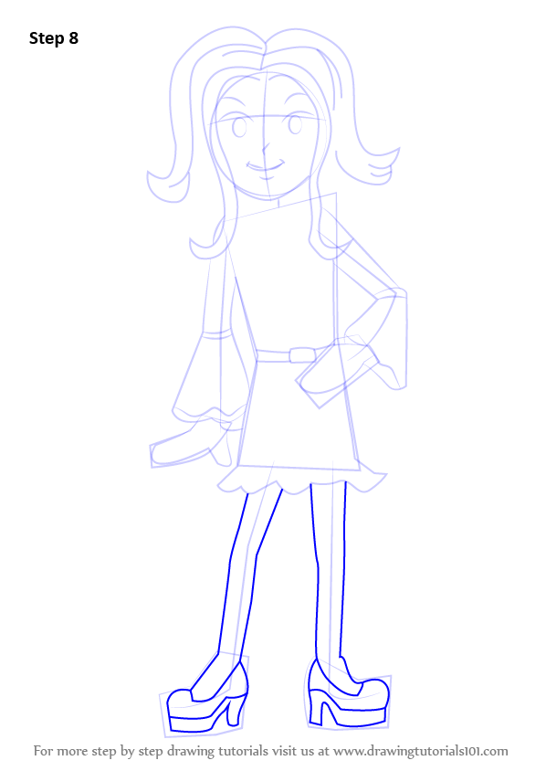 How to Draw MacKenzie Hollister from Dork Diaries - Step 8