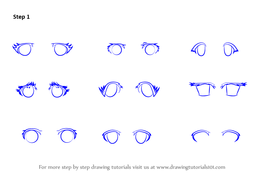 How to Draw Anime Eyes Step by Step - DrawingNow