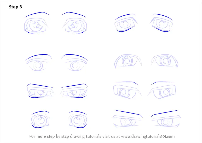 How to Draw Male Anime Eyes 3 Different Ways ✍️ , How To Draw Anime Eyes