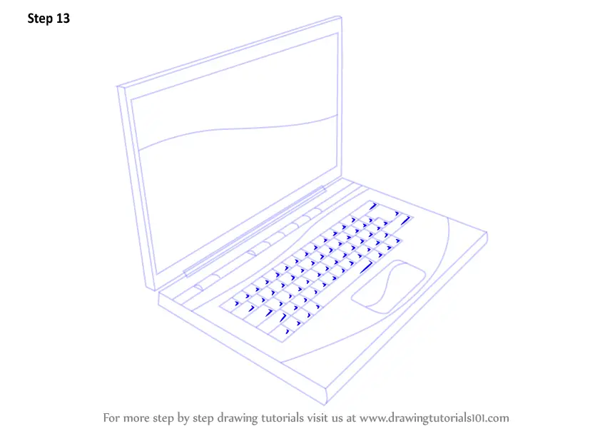 Download and share clipart about Drawing Of A Laptop, Find more high  quality free transparent png clipart images on C… | Laptop drawing, Notebook  computer, Computer