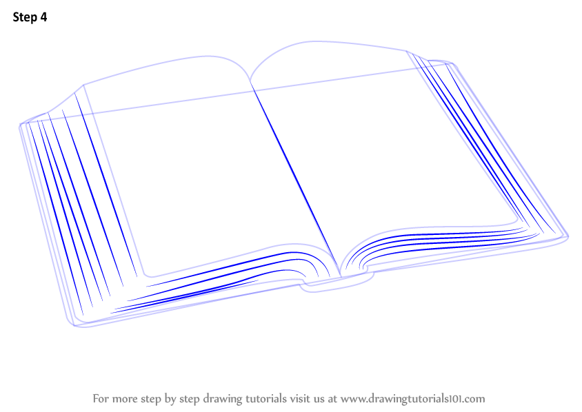 How to draw a Open Book Step by Step