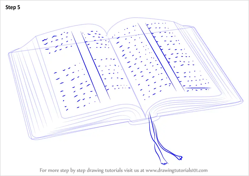 How to draw OPEN BOOK in 5 minutes 