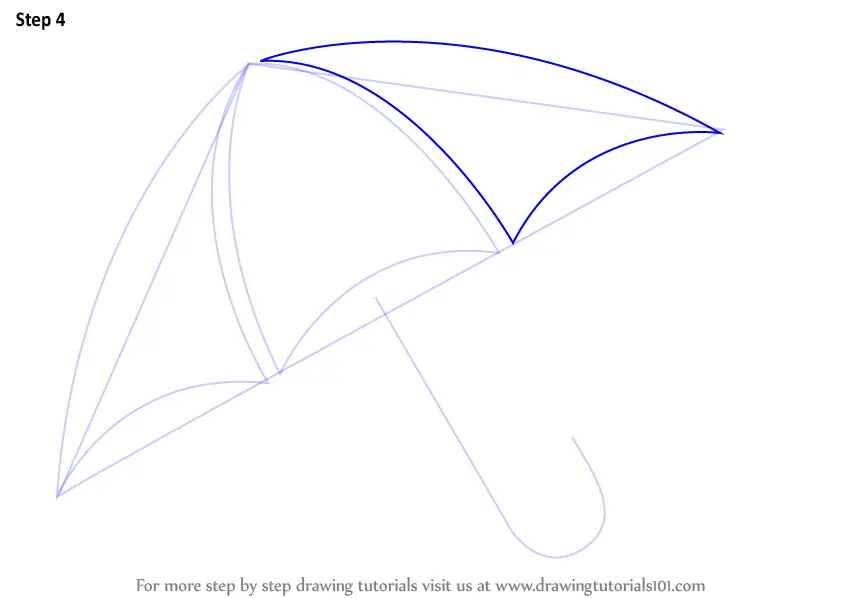 Umbrella Drawing - How To Draw An Umbrella Step By Step