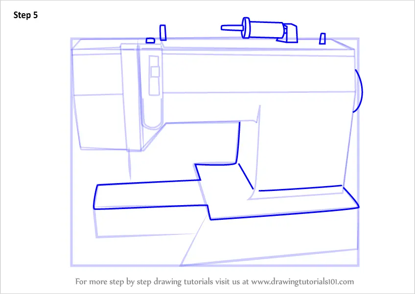 How to Draw a Sewing Machine