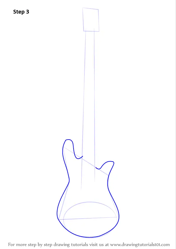 Guitar Drawing - How To Draw A Guitar Step By Step