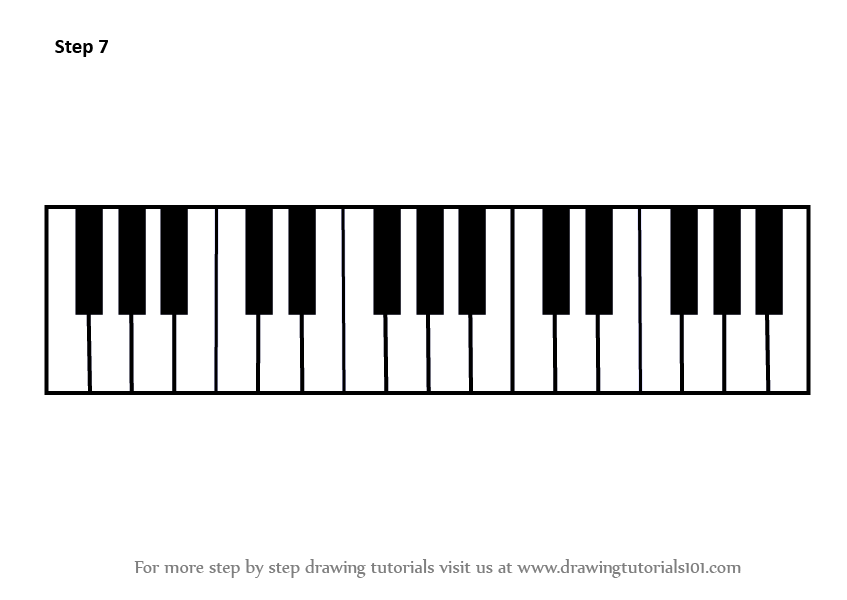 Piano Drawing - How To Draw A Piano Step By Step