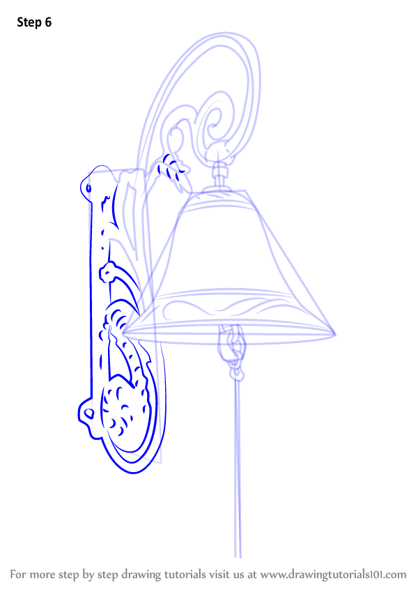 How to Draw Vintage Door Bell - Step 6