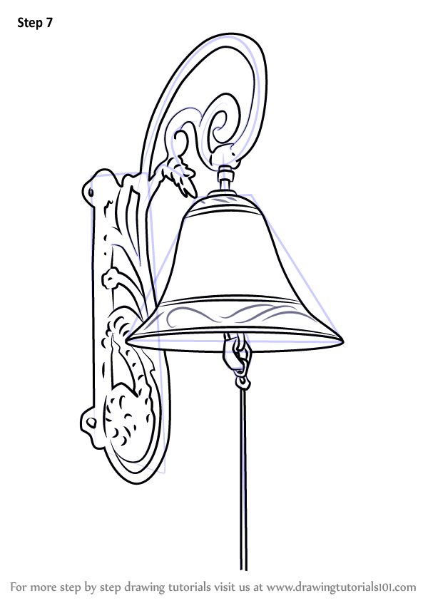How to Draw Vintage Door Bell - Step 7