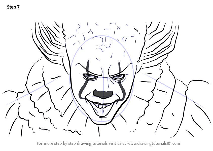 How to Draw Pennywise (Characters) Step by Step