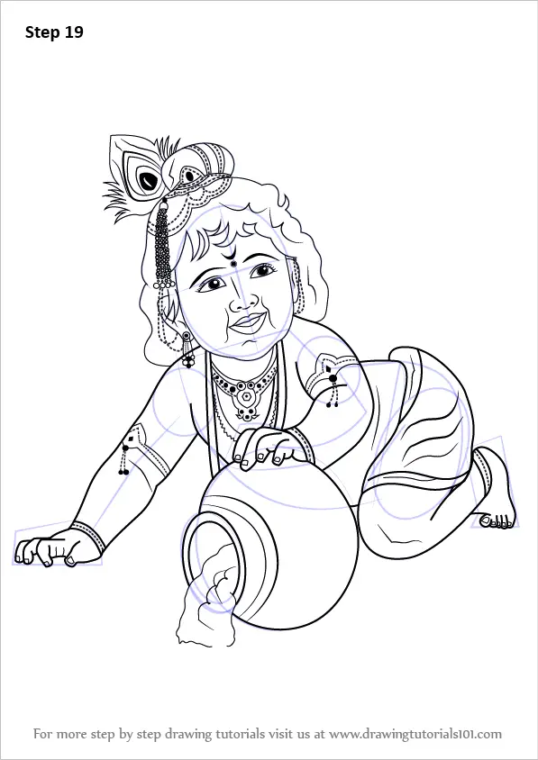Aryav's Krishna Drawing-saigonsouth.com.vn