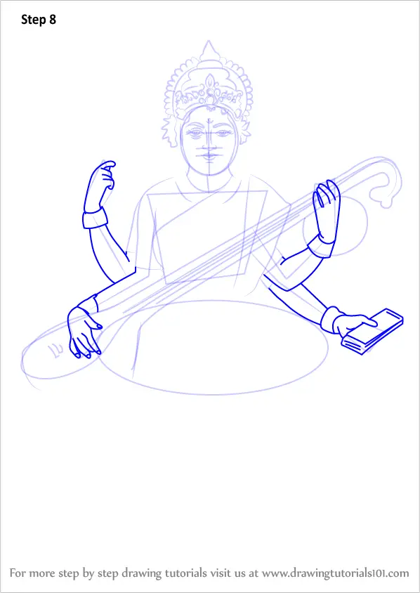 How to draw Saraswati | Pencil sketch | by Art of Kala - YouTube