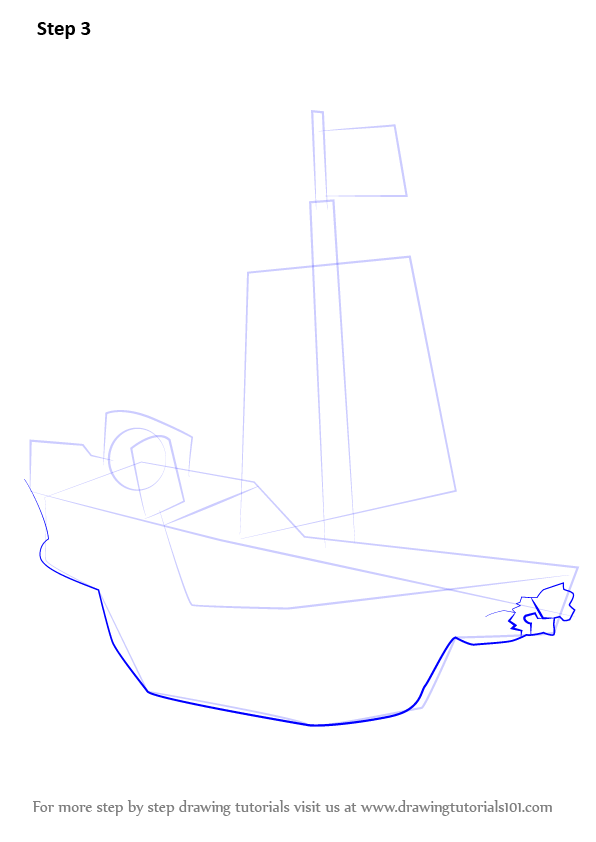 How to draw a Pirate Ship Real Easy 