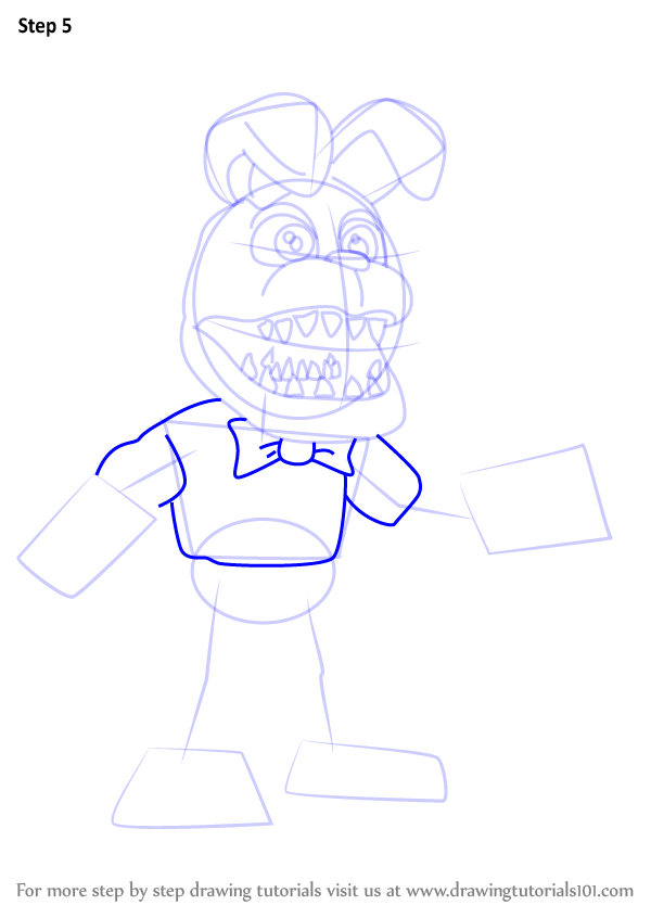 How to Draw Nightmare Bonnie  Five Nights at Freddy's 