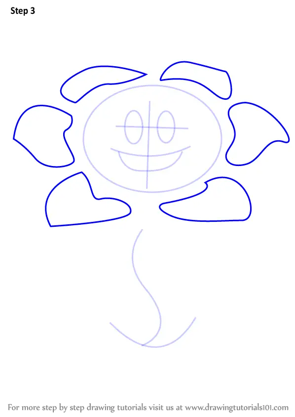 How to Draw Flowey from Undertale (Flowey's Laugh) - Pixel Art Step by Step  Drawing Tutorial 