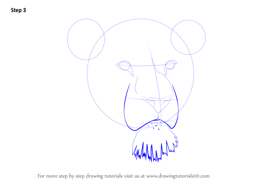 Learn How to Draw Lion Head (Big Cats) Step by Step ...