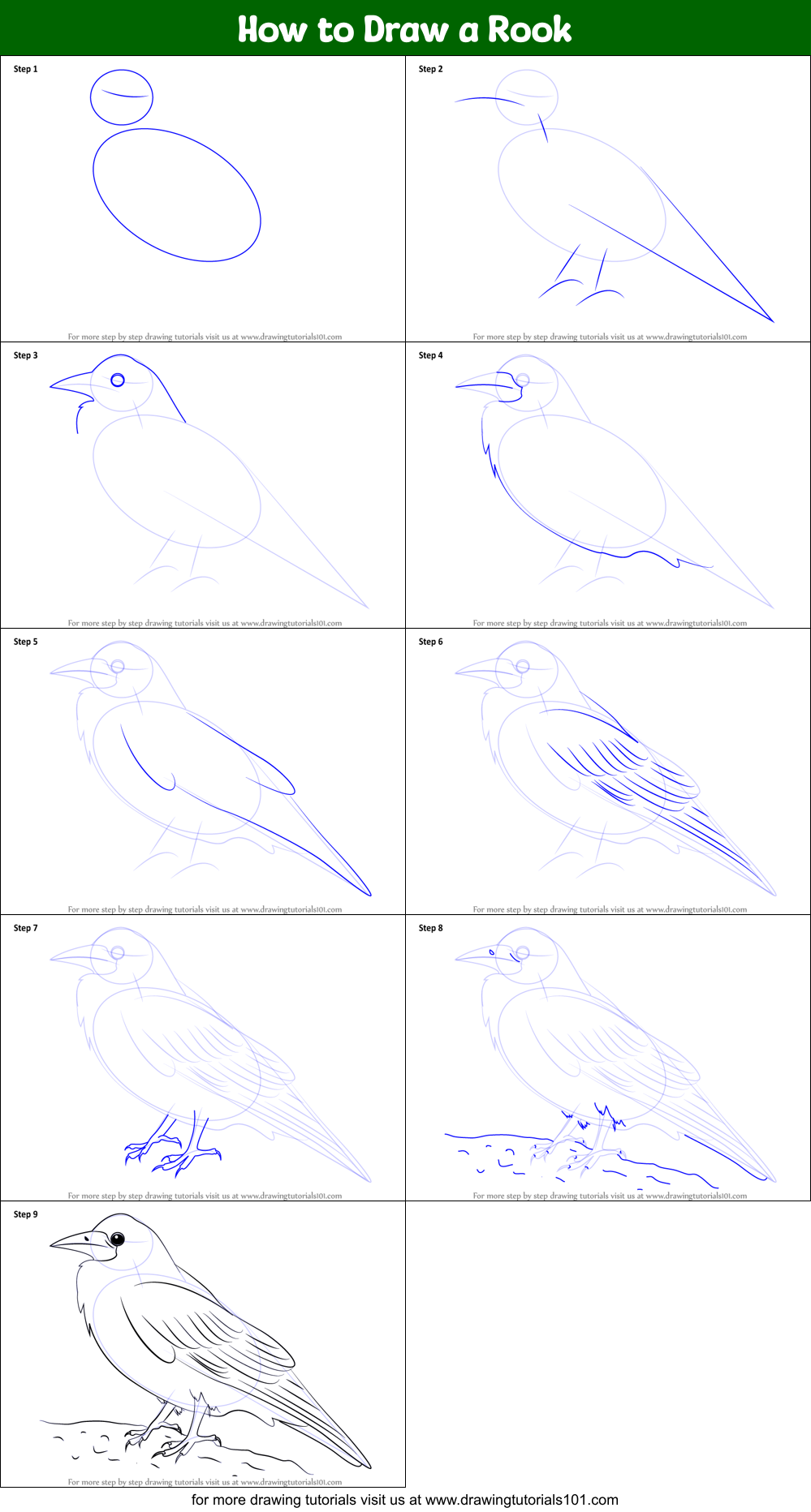 How to Draw a Rook Printable Step by Step