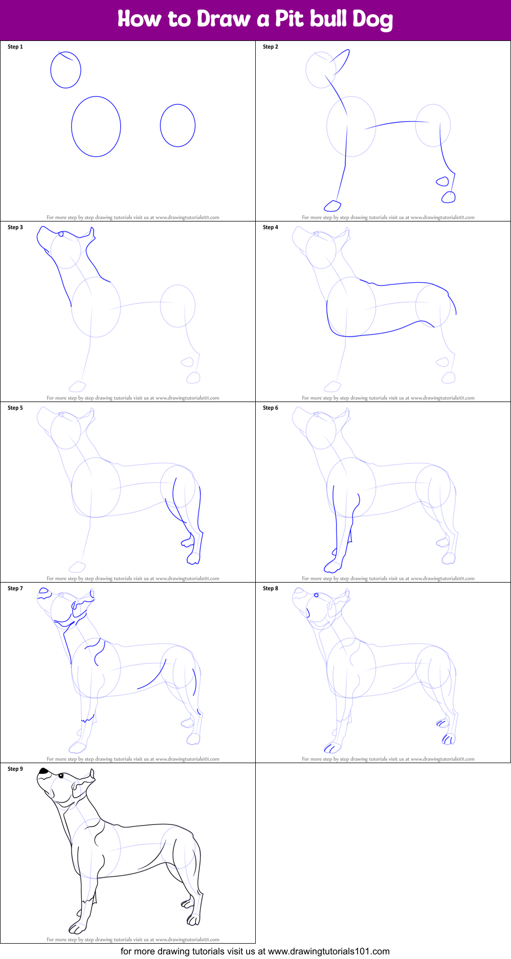 Featured image of post How To Draw A Bully Dog Learn how to draw a dog with our simple and step by step video guide in under 2 minutes