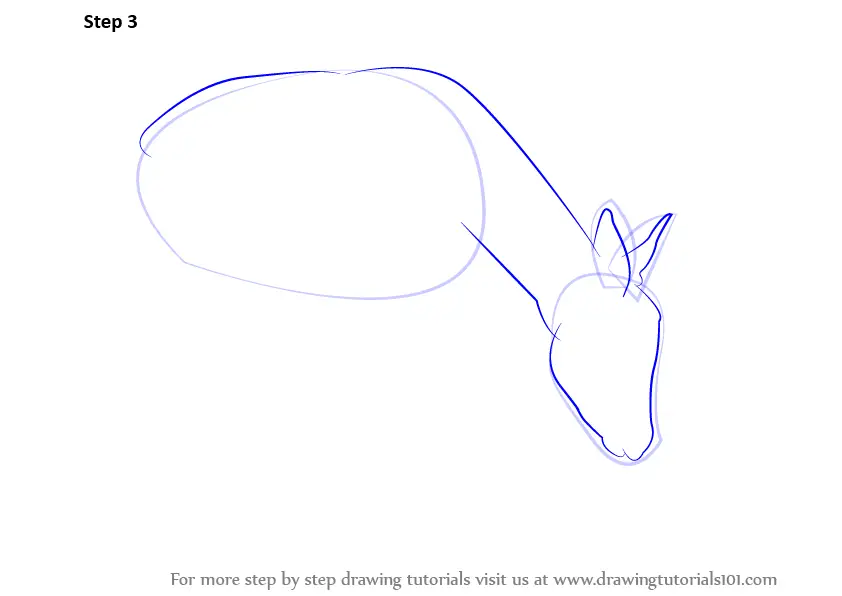 Learn How to Draw a Donkey (Farm Animals) Step by Step : Drawing Tutorials