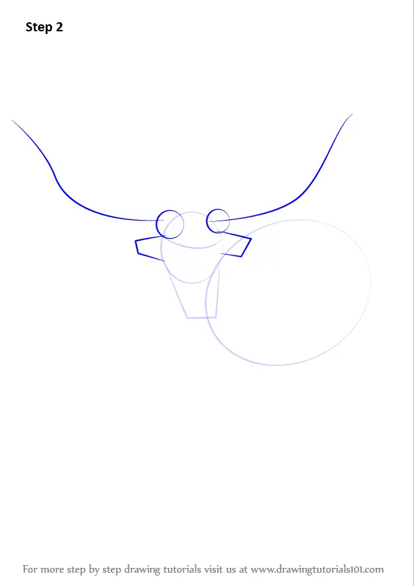 Learn How to Draw a Longhorn Cattle (Farm Animals) Step by Step : Drawing  Tutorials