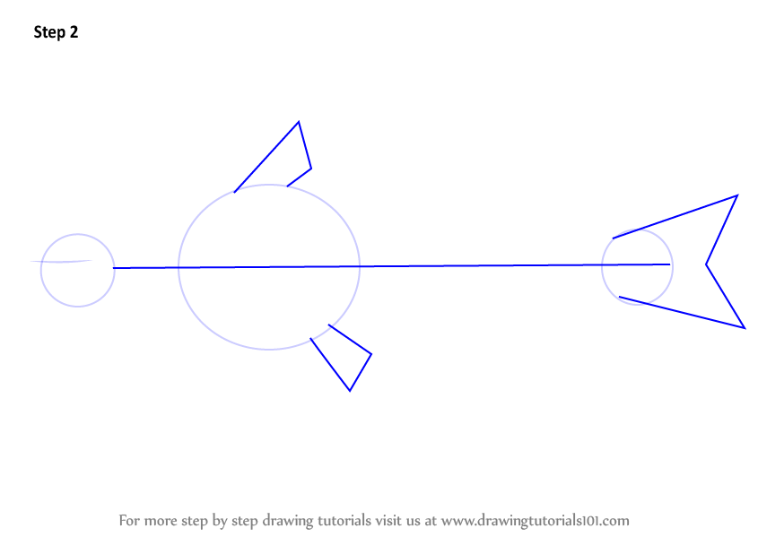 How to Draw a Blue Catfish (Fishes) Step by Step | DrawingTutorials101.com
