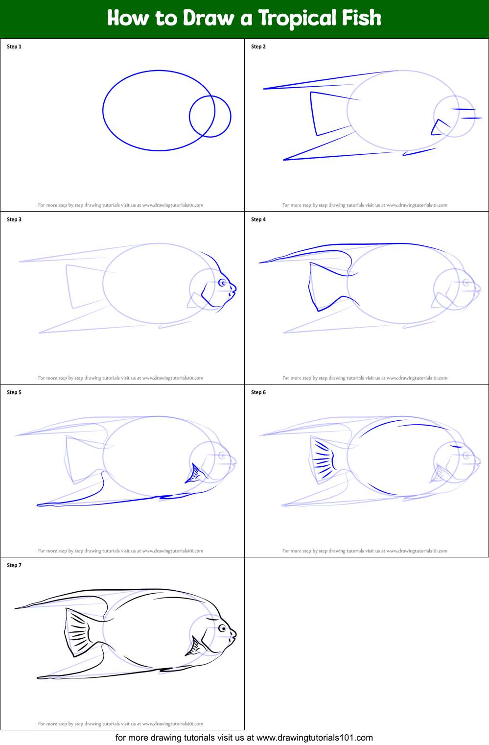 How to Draw a Tropical Fish