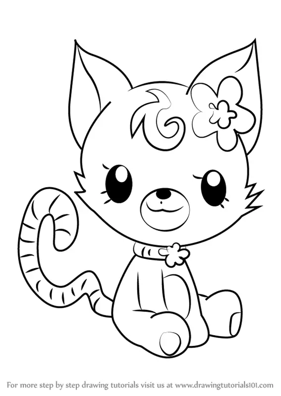 How to Draw Shiny Cat from Aikatsu Stars! (Aikatsu Stars!) Step by Step ...
