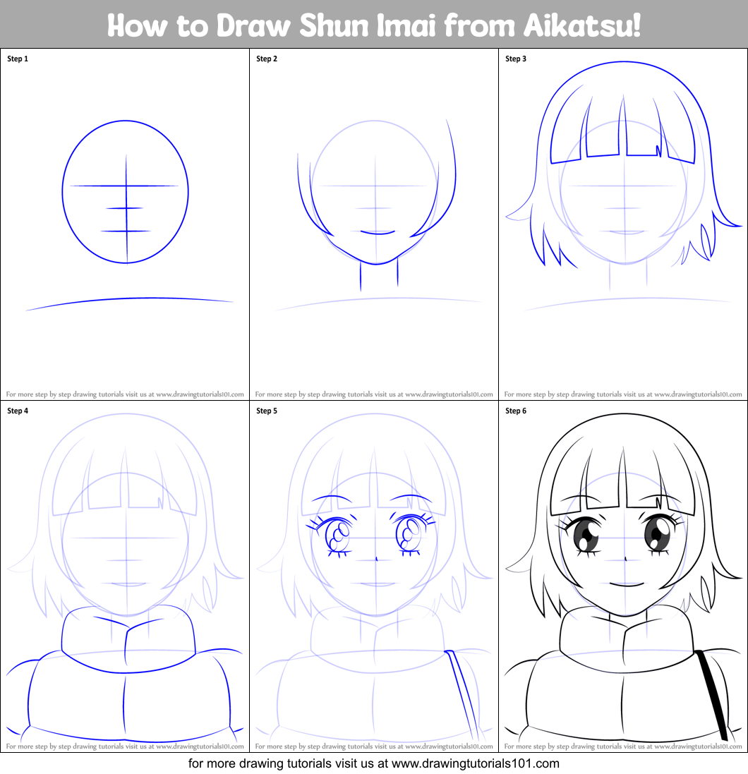 How to Draw Shun Imai from Aikatsu! Printable Step by Step