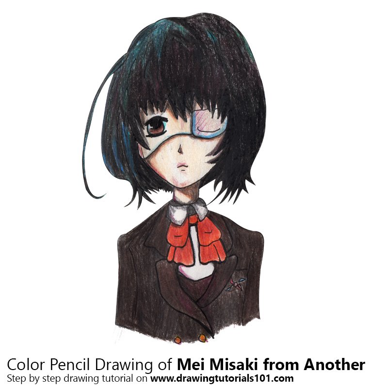 How to Draw Mei Misaki from Another by Color Pencils