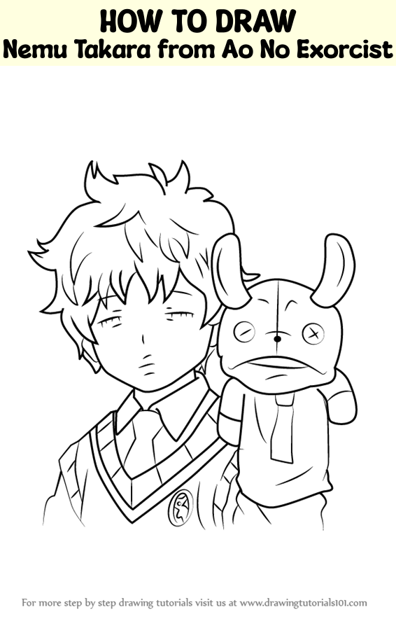 How to Draw Nemu Takara from Ao No Exorcist (Ao