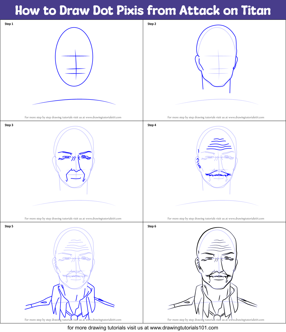 How to Draw Dot Pixis from Attack on Titan Printable Step by Step