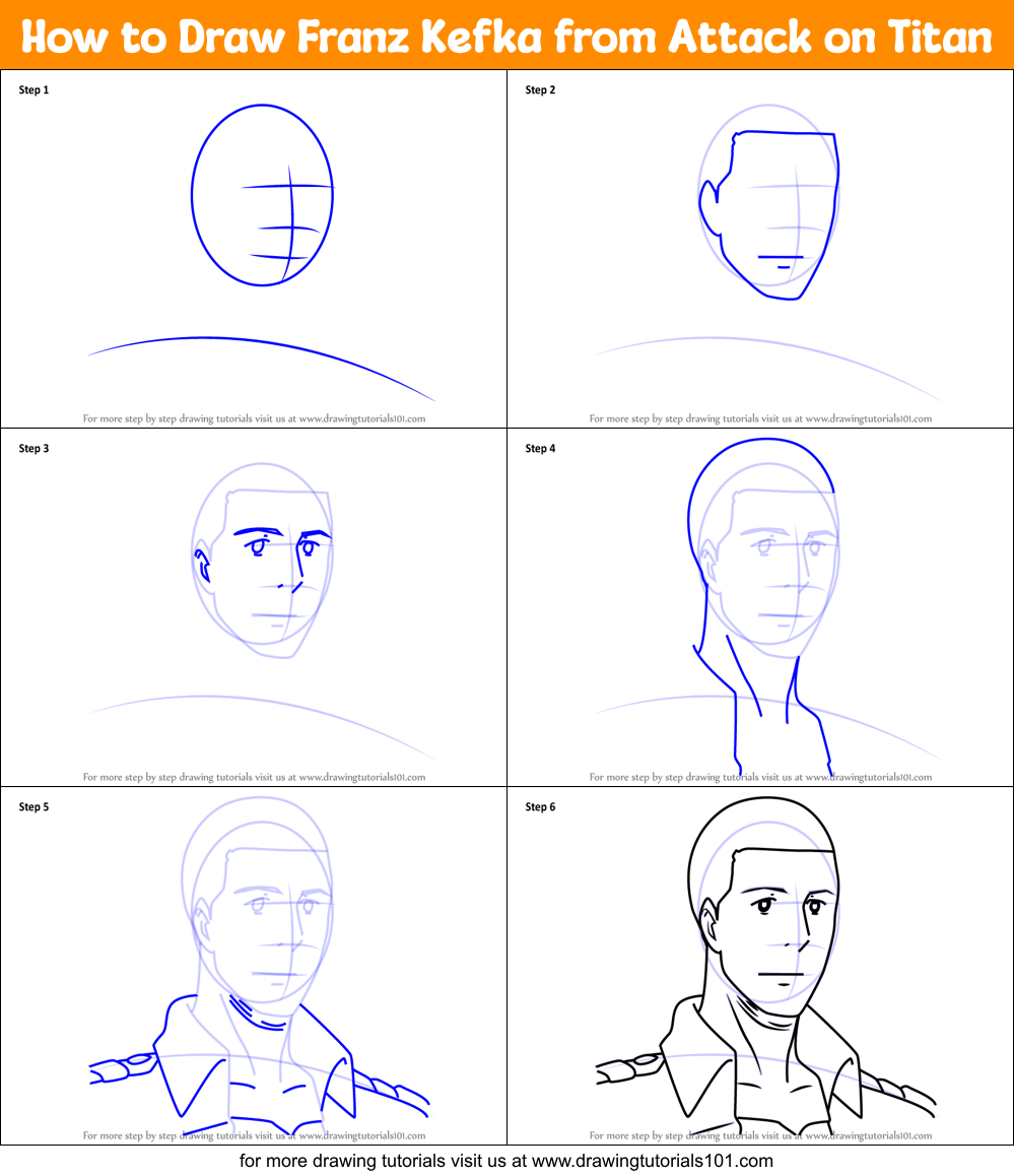 How to Draw Franz Kefka from Attack on Titan Printable Step by Step