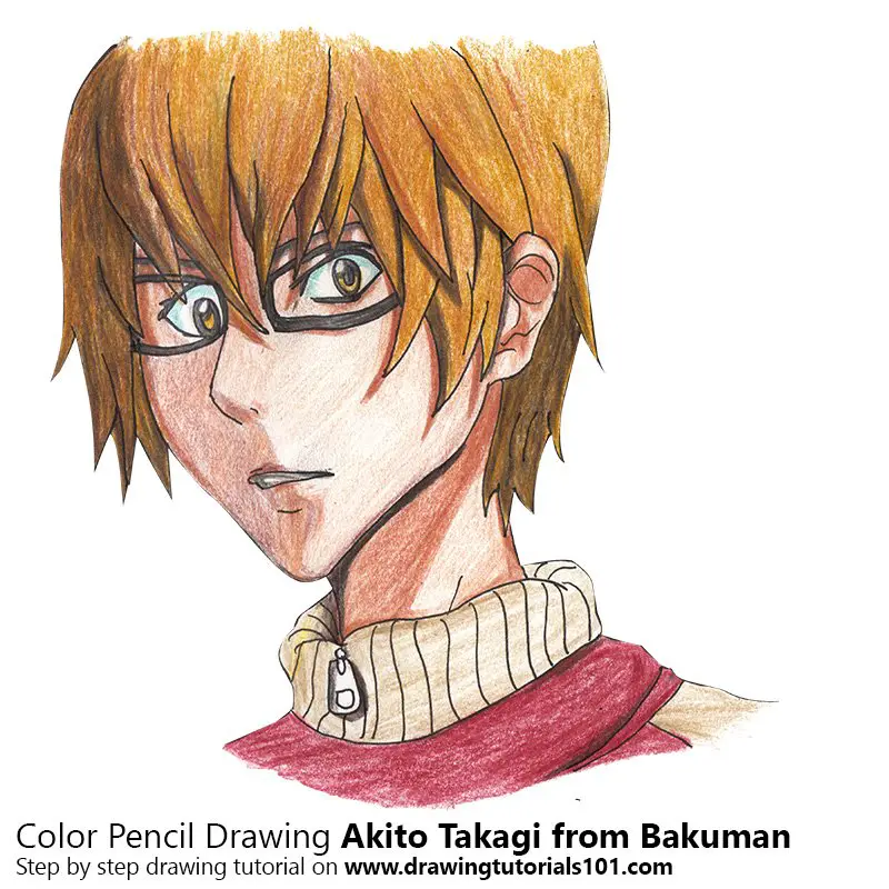 Akito Takagi from Bakuman Color Pencil Drawing