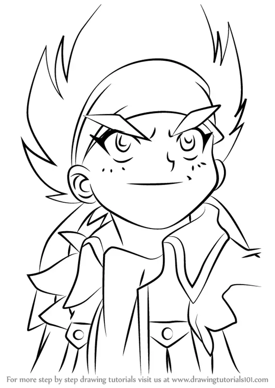 Learn How to Draw Johnny McGregor from Beyblade (Beyblade) Step by Step :  Drawing Tutorials