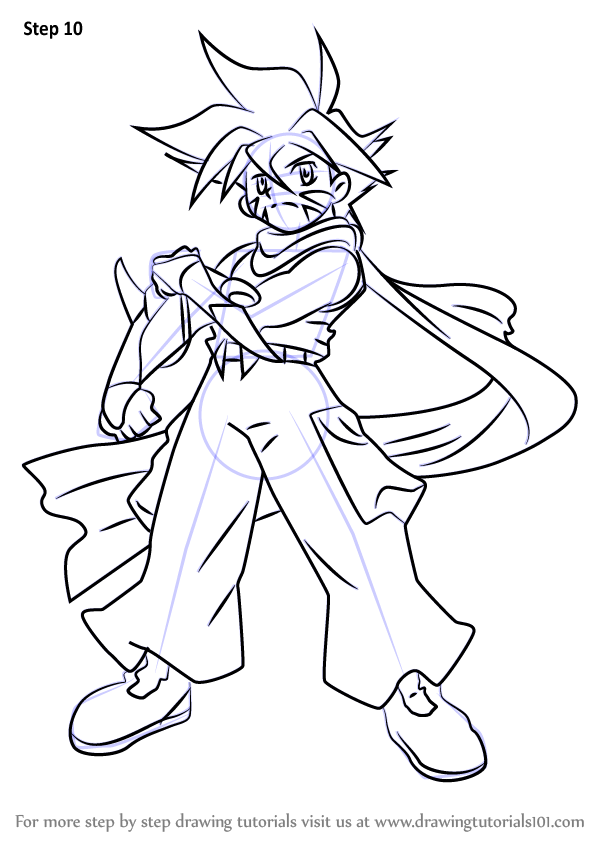 Learn How to Draw Kai Hiwatari from Beyblade (Beyblade) Step by Step