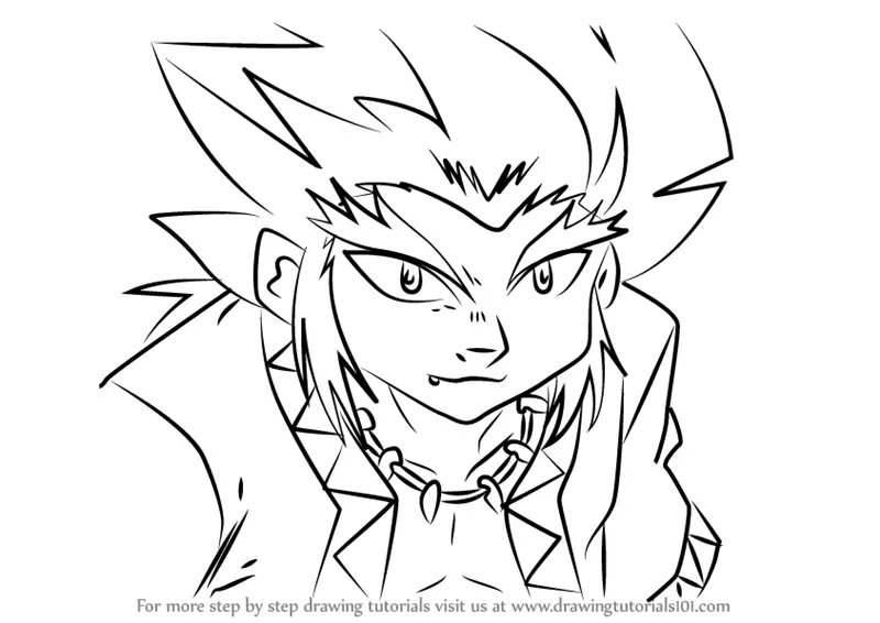 Learn How to Draw Lee from Beyblade (Beyblade) Step by Step : Drawing  Tutorials