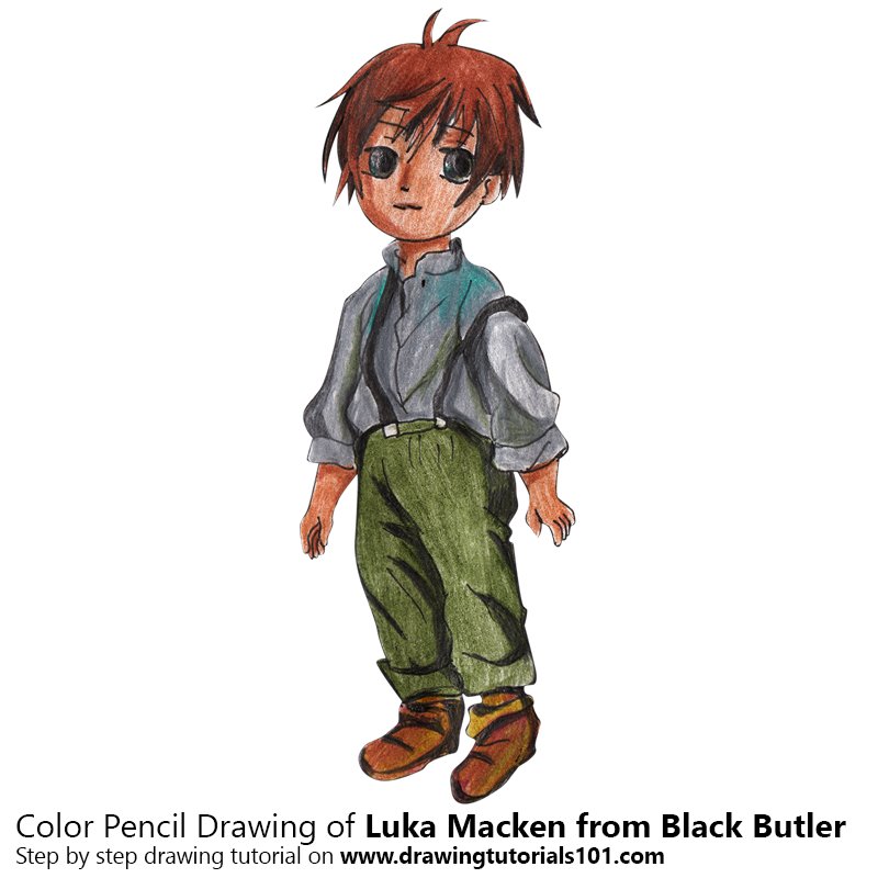 How to Draw Luka Macken from Black Butler by Color Pencils