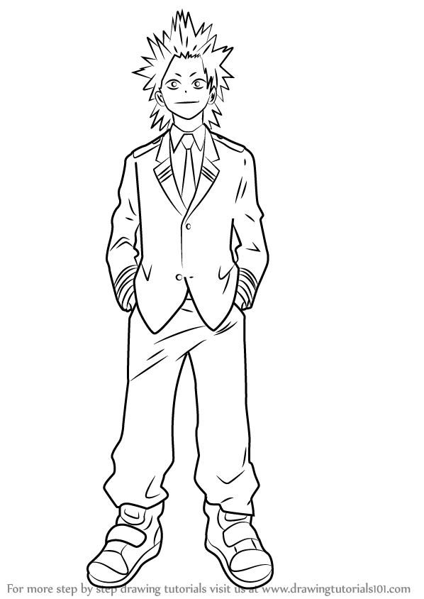 Learn How To Draw Eijirou Kirishima From Boku No Hero Academia