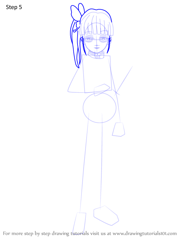 How to Draw Kanao Tsuyuri from Demon Slayer (Demon Slayer) Step by Step