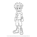 How to Draw Mikey Kudo from Digimon Fusion
