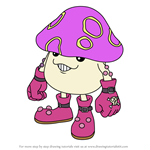 How to Draw Mushroomon from Digimon