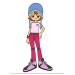 How to Draw Sora Takenouchi Adventure from Digimon